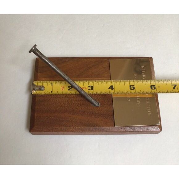 Vintage 1979 Getty Oil NAIL DRIVING CHAMPION BBQ Wall Award Wood Sign ~773A - Picture 3 of 5